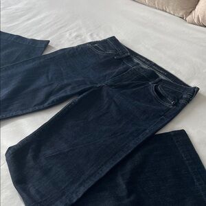 Citizens Of Humanity Dark Blue Medium Rise Wide Leg